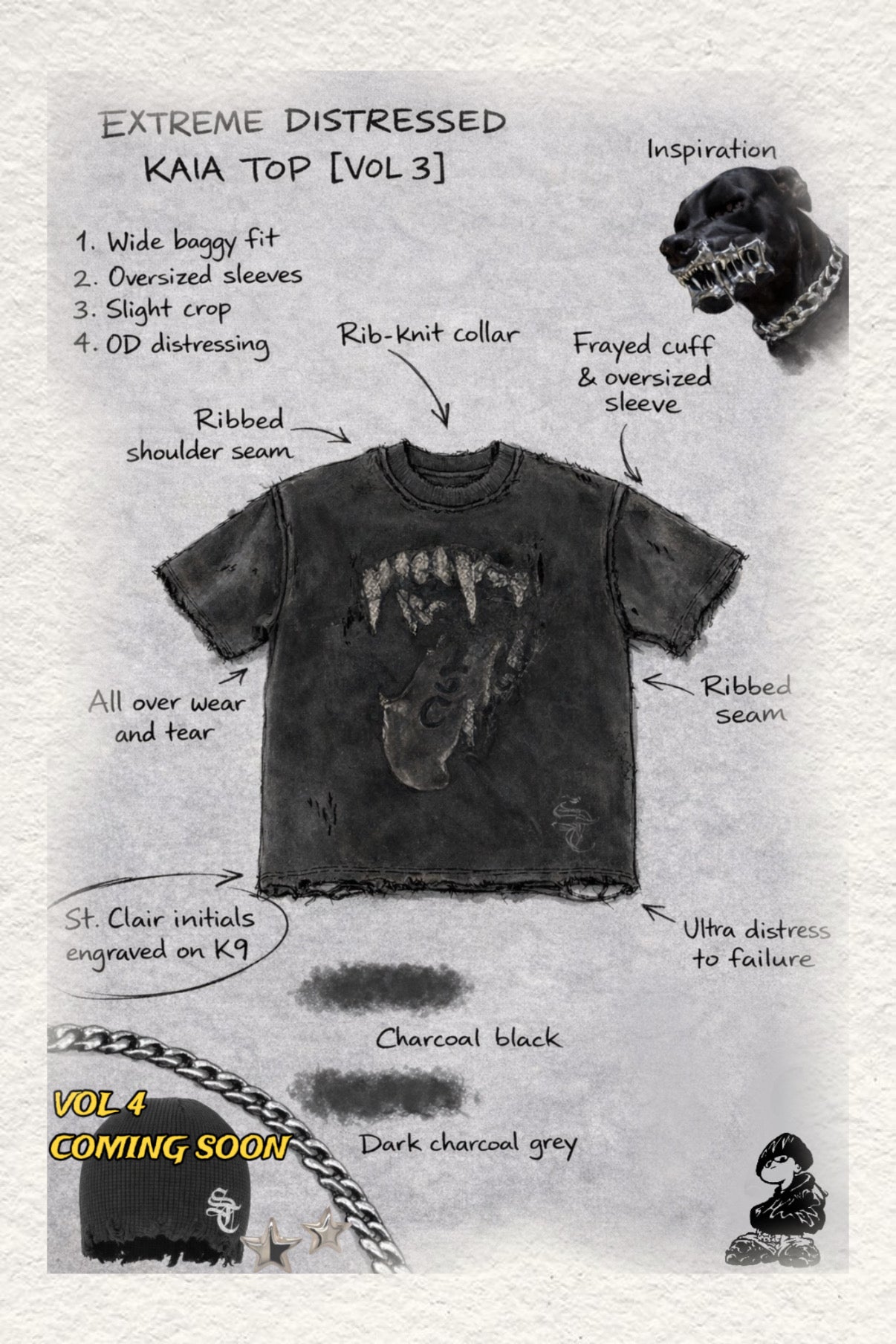 EXTREME DISTRESSED KAIA TOP