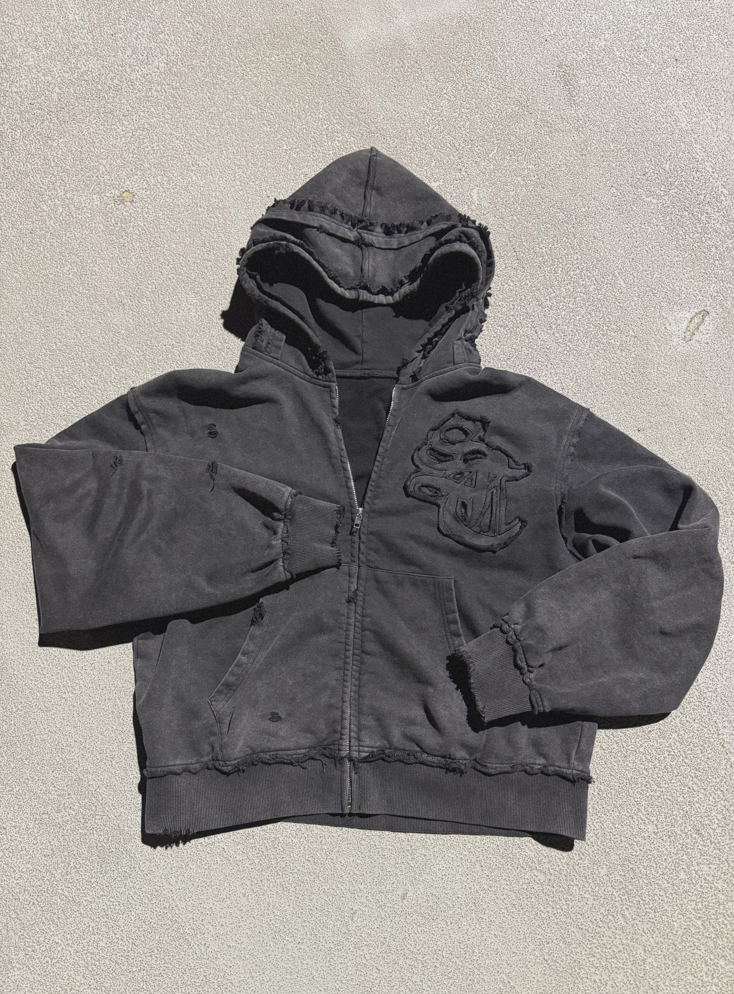 ULTRA DISTRESSED KAIA ZIP-UP